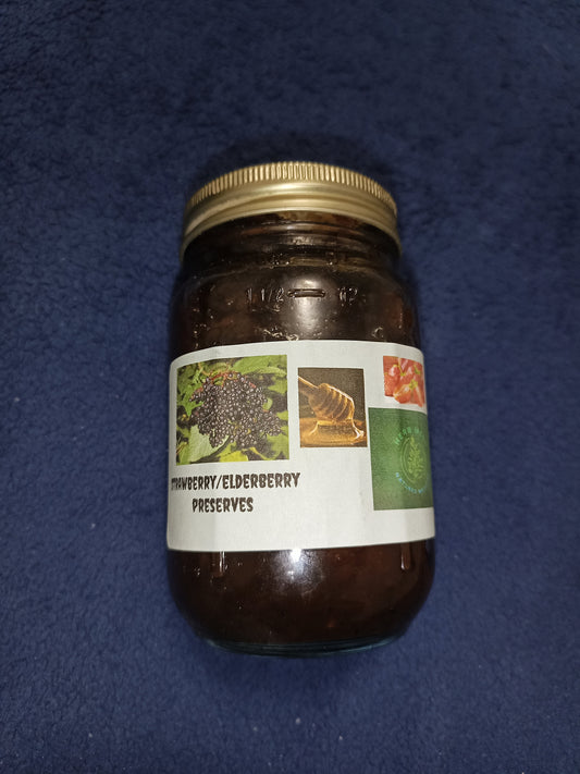 strawberry/elderberry preserves 1 pint