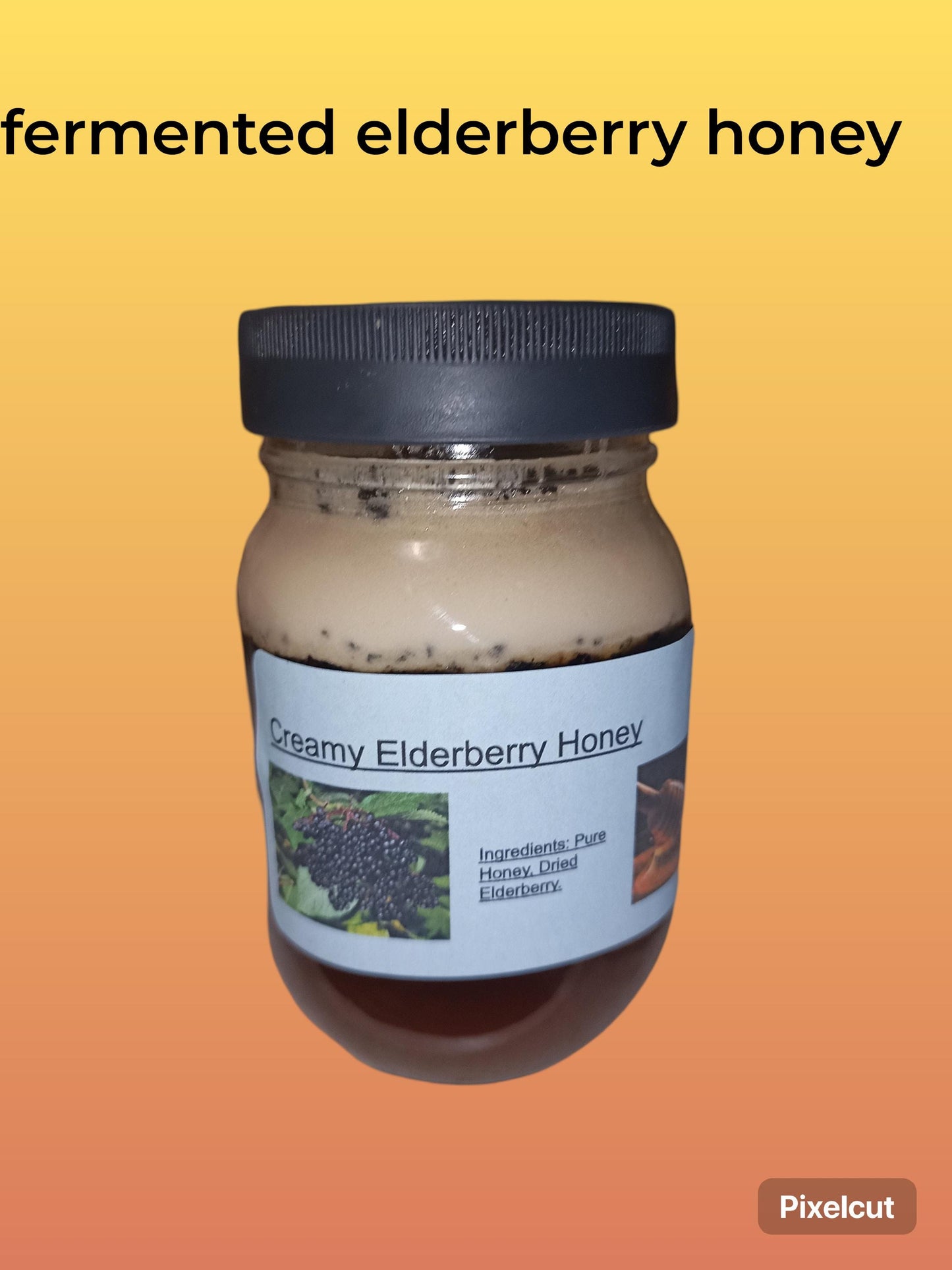 elderberry infused honey 1 pint