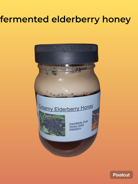 elderberry infused honey 1 pint