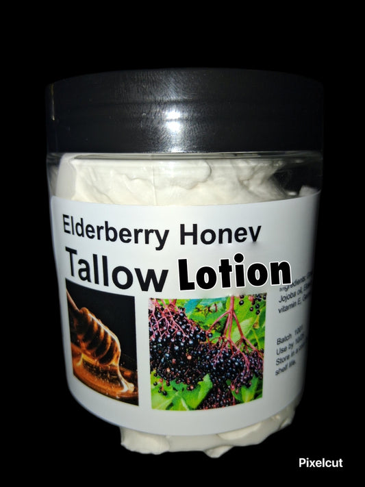 Tallow lotion(Elderberry Honey)(4oz)